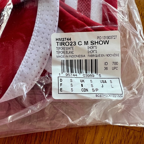 $25/pr or 2 for $40 for 2 Pair NWT Adidas TIRO 23 C M Adult Small Soccer Shorts - Picture 13 of 13